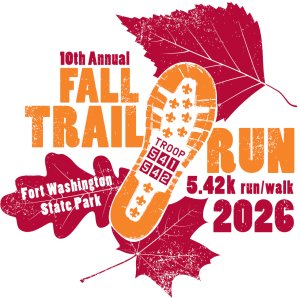 SCOUTING AMERICA TROOPS 541 & 542 - 10TH ANNUAL 5K FALL TRAIL RUN AND WALK Logo