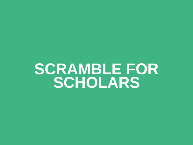 Scramble for Scholars Logo