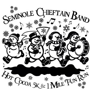 Seminole Chieftain Band Hot Cocoa 5k & 1 Mile Fun Run Logo