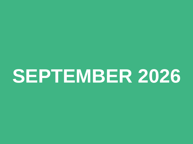 September 2026 Logo