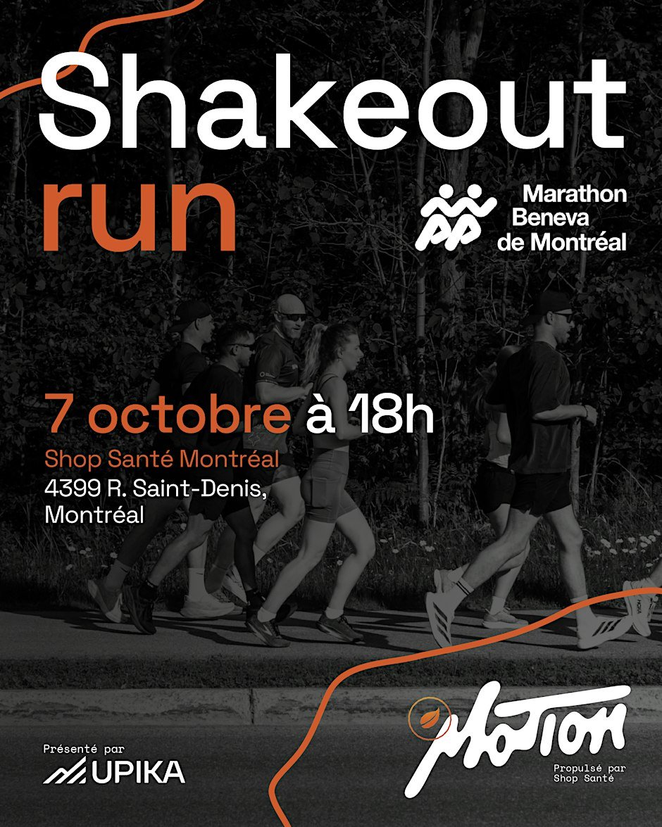 Shakeout run présenté par Motion pour le Marathon Beneva de MTL - 7 octobre Logo