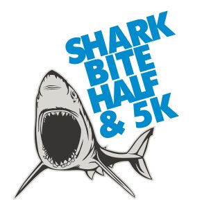 Shark Bite Half Marathon & 5k Logo