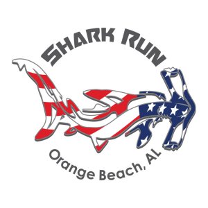 Shark Run 5k & 1 Mile Fun Run Logo