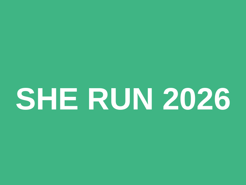SHE RUN 2026 Logo