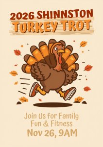 Shinnston Turkey Trot & Gobble Wobble Logo