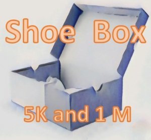 Shoebox 5K and 1 Mile Run/Walk Logo