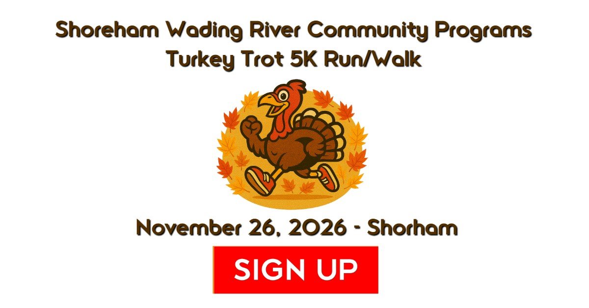Shoreham Wading River Community Programs Turkey Trot 5K Run/Walk 2026 Logo