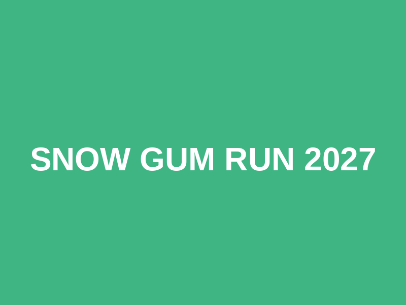 Snow Gum Run 2027 Logo