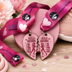 Sole Sisters Virtual Race  – TWO Medals & Bibs | Run or Walk Anytime