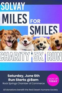 SOLVAY "Miles for Smiles" 5k Run/walk Fundraiser Logo