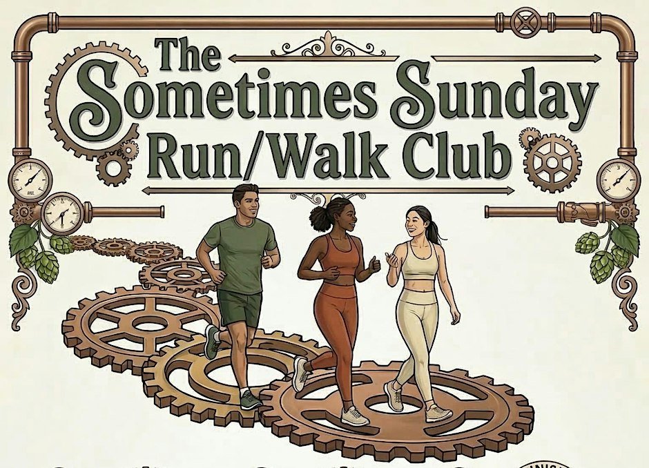 "Sometimes Sunday" Run/Walk Club @ Gizmo Brew Works in Durham Logo