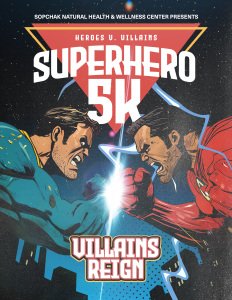 Sopchak Superhero 5k: Heros vs Villains Logo