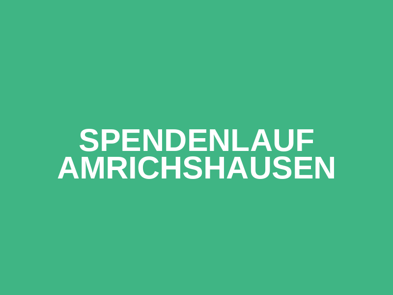 Spendenlauf Amrichshausen