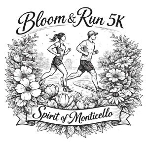 Spirit of Monticello Bloom & GO 5K Walk/Run Logo