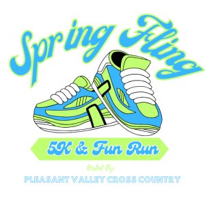 Spring Fling 5K - Hosted by Pleasant Valley Cross Country. Logo