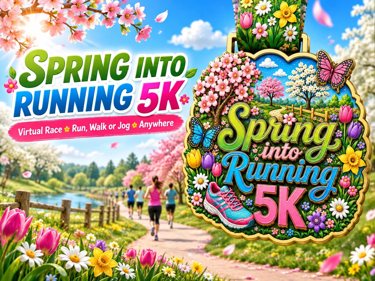 Spring Into Running 5k Logo