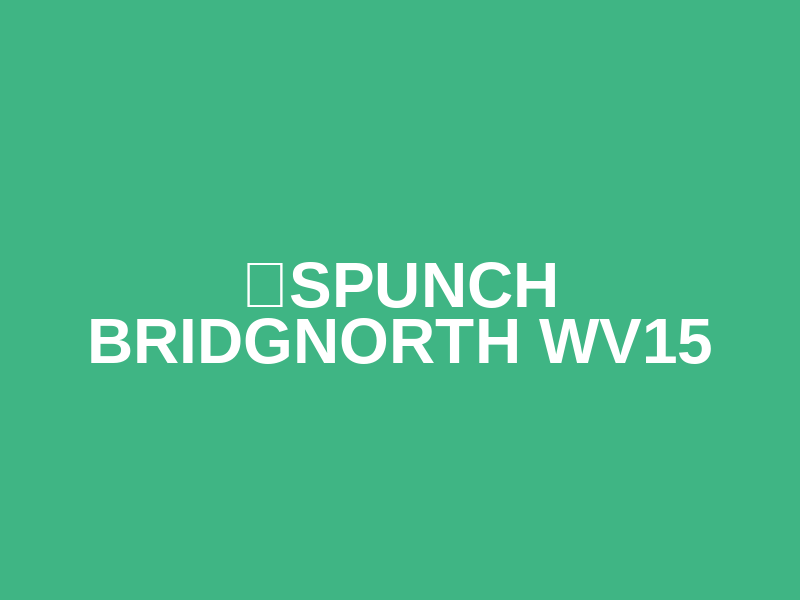☀️SPUNCH BRIDGNORTH WV15