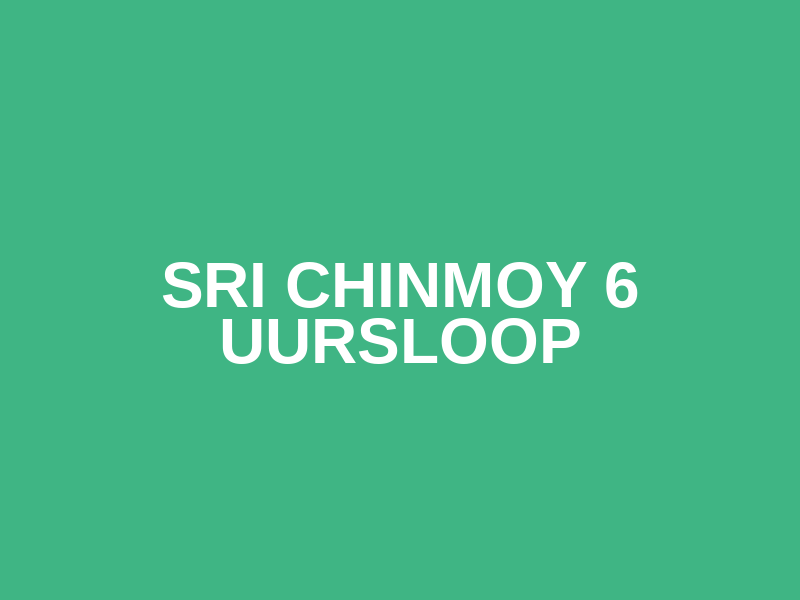 Sri Chinmoy 6 uursloop