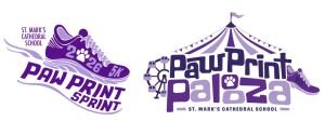 St. Mark's Paw Print Sprint 5k Logo