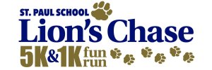 St. Paul School of Princeton Lion's Chase 5K & Fun Run Logo