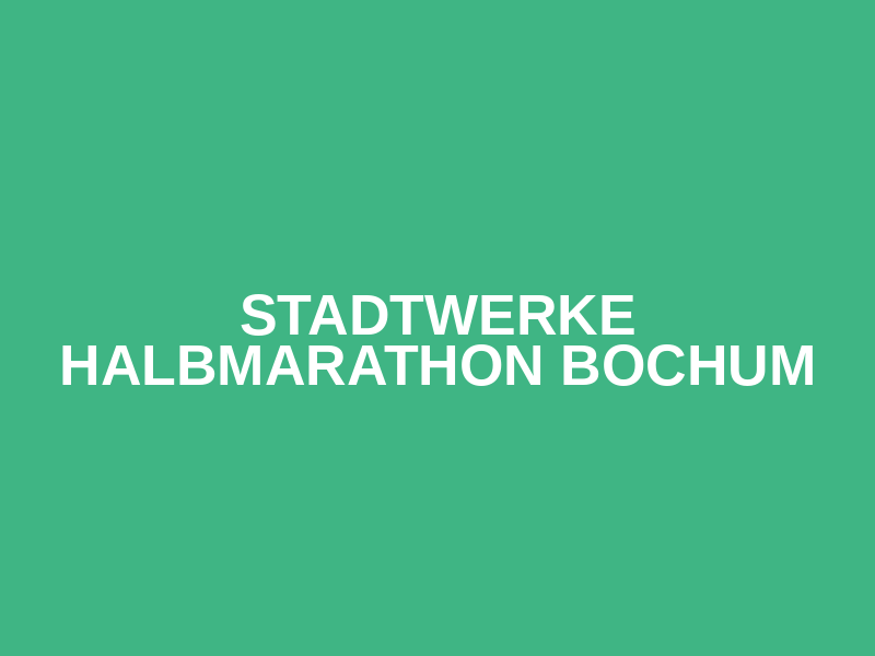 STADTWERKE Halbmarathon Bochum Logo