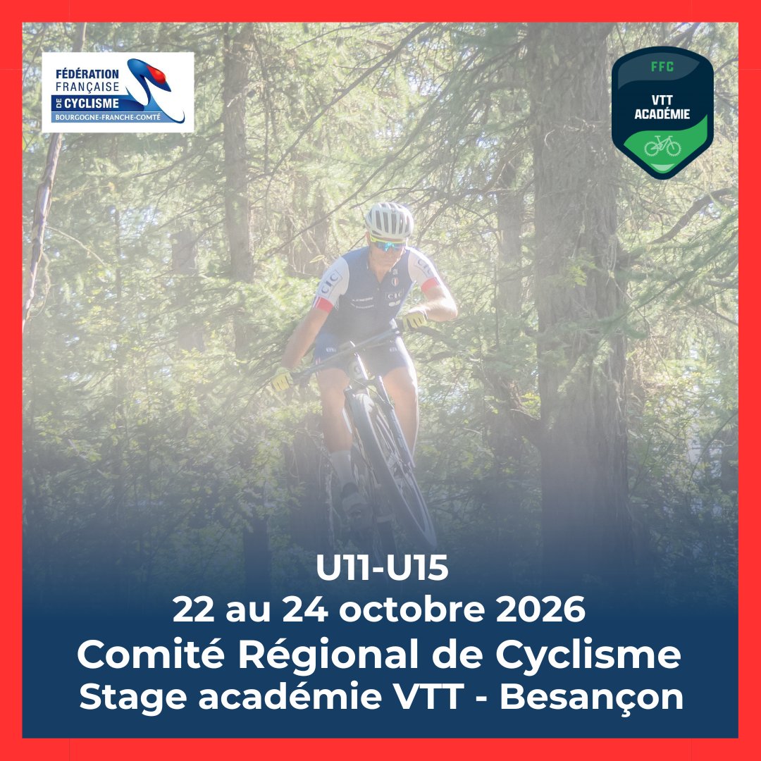 Stage académie FFC - VTT du 22 au 24 octobre 2026 Logo