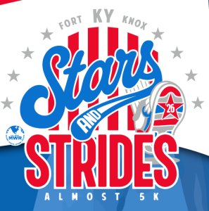 Stars and Stripes Almost 5K Logo