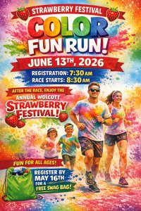 Stawberry Festival Family Color Walk/Run Logo