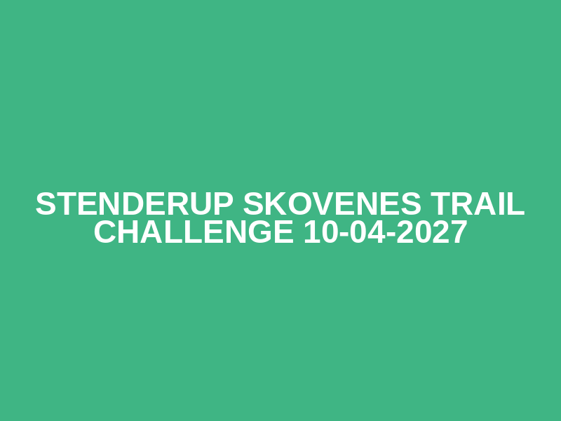 Stenderup Skovenes Trail Challenge 10-04-2027 Logo