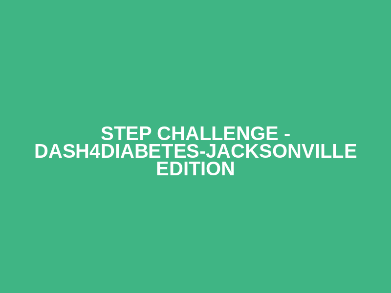 Step Challenge - Dash4Diabetes-Jacksonville Edition Logo