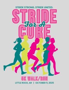 Stride For A Cure: 5K for Breast Cancer Awareness Logo