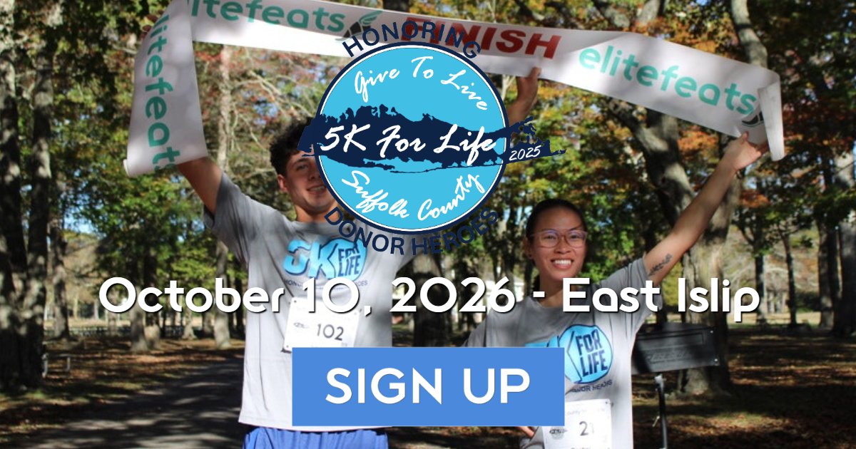 Suffolk County 5K For Life Run/Walk 2026 Logo