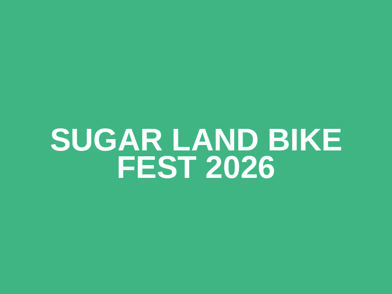 Sugar Land Bike Fest 2026 Logo