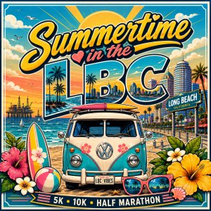 Summertime in the LBC 5K, 10K, & Half Marathon by Califlow Runs Logo
