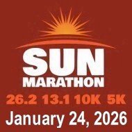 Sun Marathon - 26.2 - 13.1 - 10K - 5K Logo