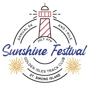 Sunshine Festival July 4th 5k & 1 mile Logo