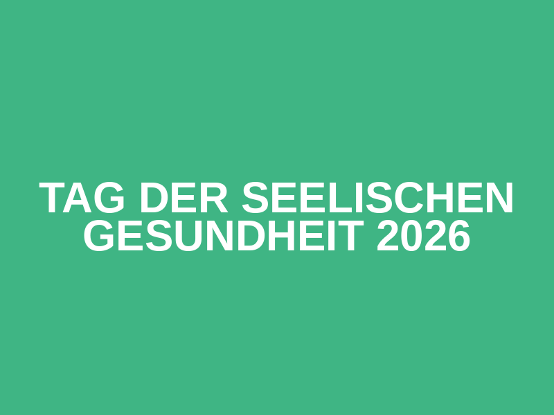 Tag der seelischen Gesundheit 2026 Logo