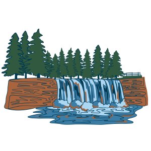 Tahquamenon Falls to Falls Trail Run Logo