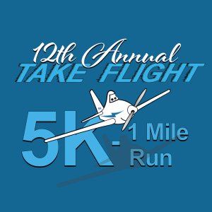 Take Flight 5k & 1 Mile Run Logo