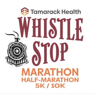 Tamarack Health WhistleStop Marathon, Half-Marathon, 5K & 10K Logo
