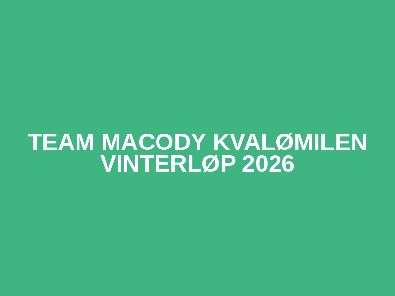 Team Macody Kvalømilen Vinterløp 2026 Logo