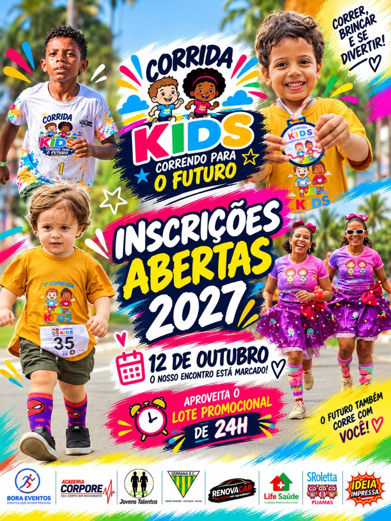 Terceira edição corrida Kids correndo para o futuro