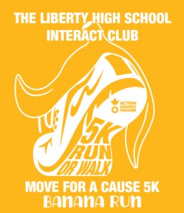 The 2026 Liberty High School Interact Club Move for a Cause 5K Logo