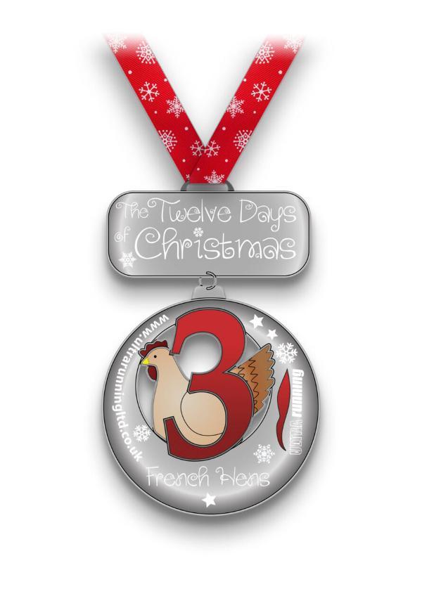 The 3 French Hens Run Logo