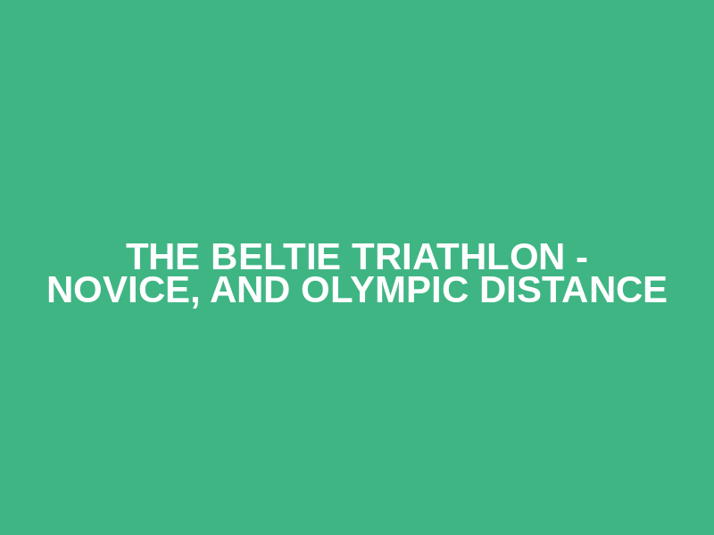 The Beltie Triathlon - Novice, and Olympic Distance Logo