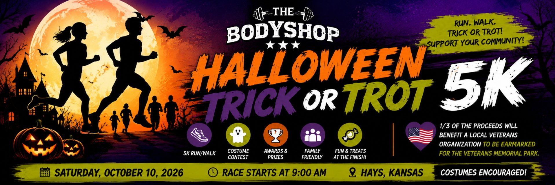The Body Shop Halloween Trick or Trot 5K Logo