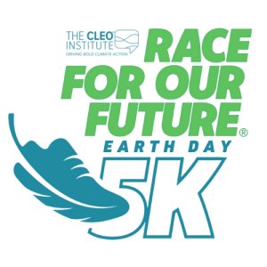 The CLEO Institute’s Race for our Future Earth Day 5K Logo