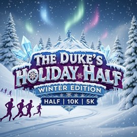 The Dukes Holiday Half Marathon -10K -and 5K Race Fest Logo