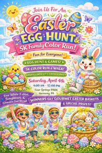 The Get Fit Families Easter Color Run and Egg Hunt