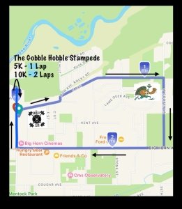 THE GOBBLE HOBBLE STAMPEDE  |  5K & 10K  |  Walk/Run Logo